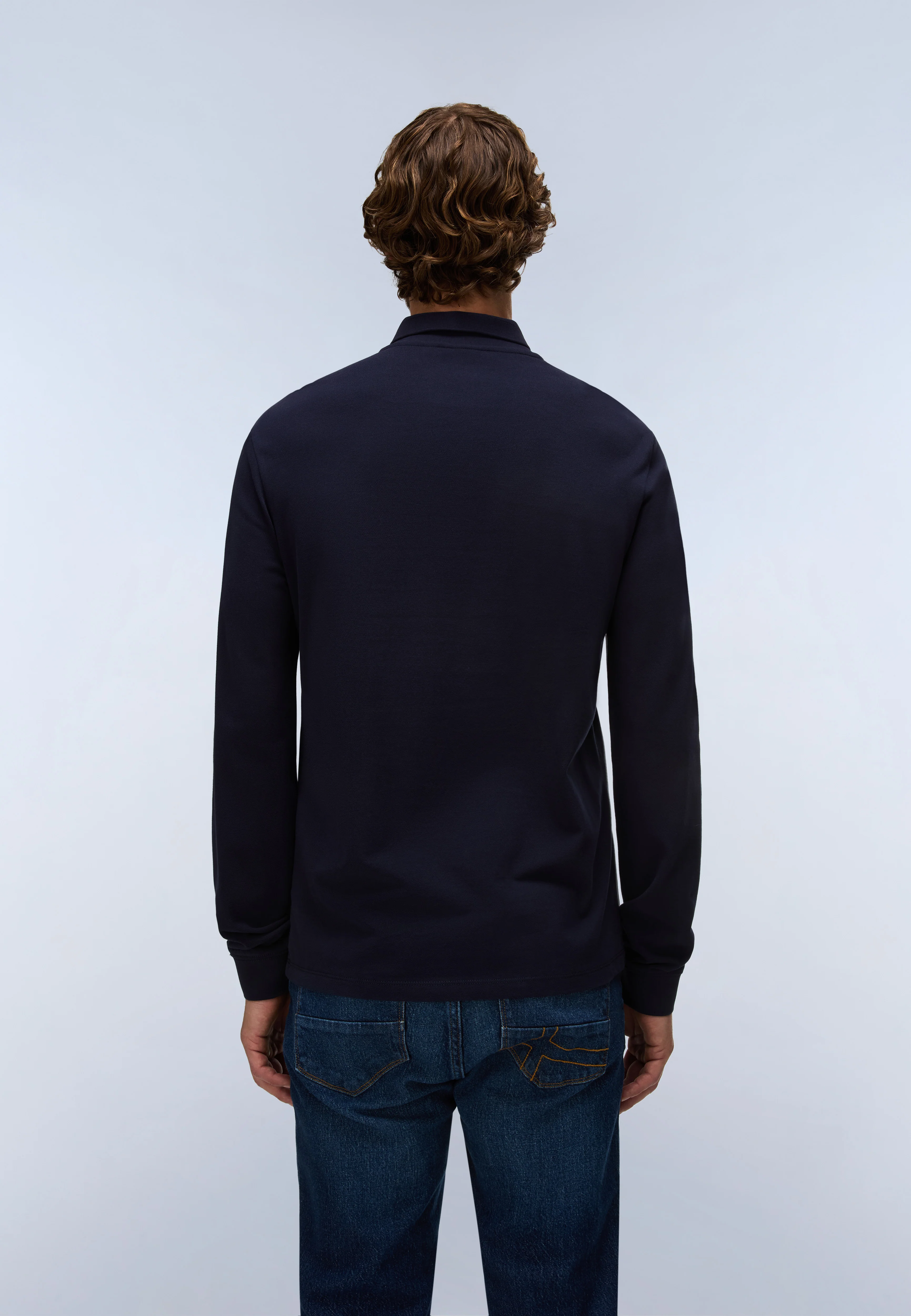 Ealis Piqué Long Sleeve Polo Shirt - Image 3