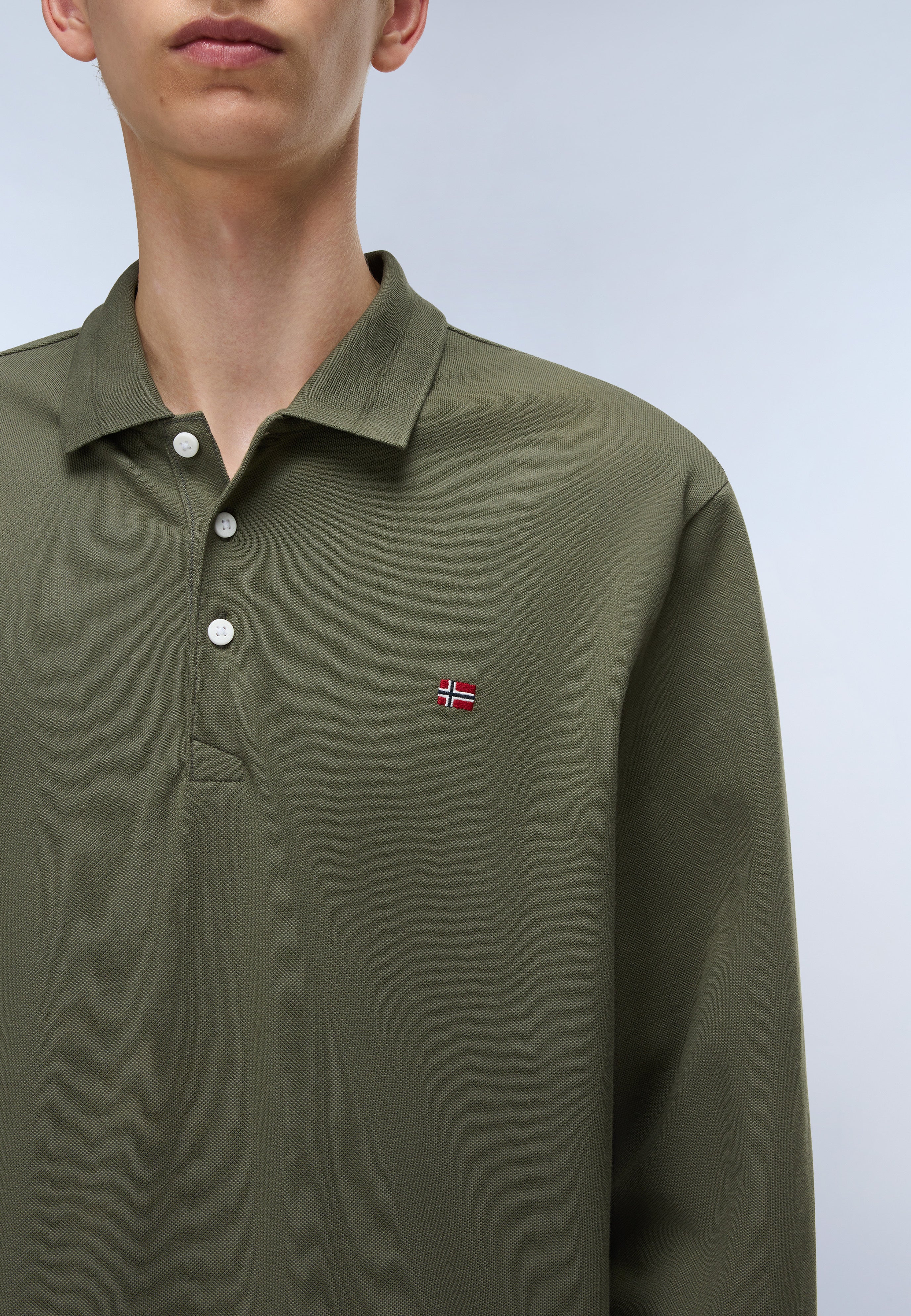 Ealis Piqué Long Sleeve Polo Shirt - Image 5