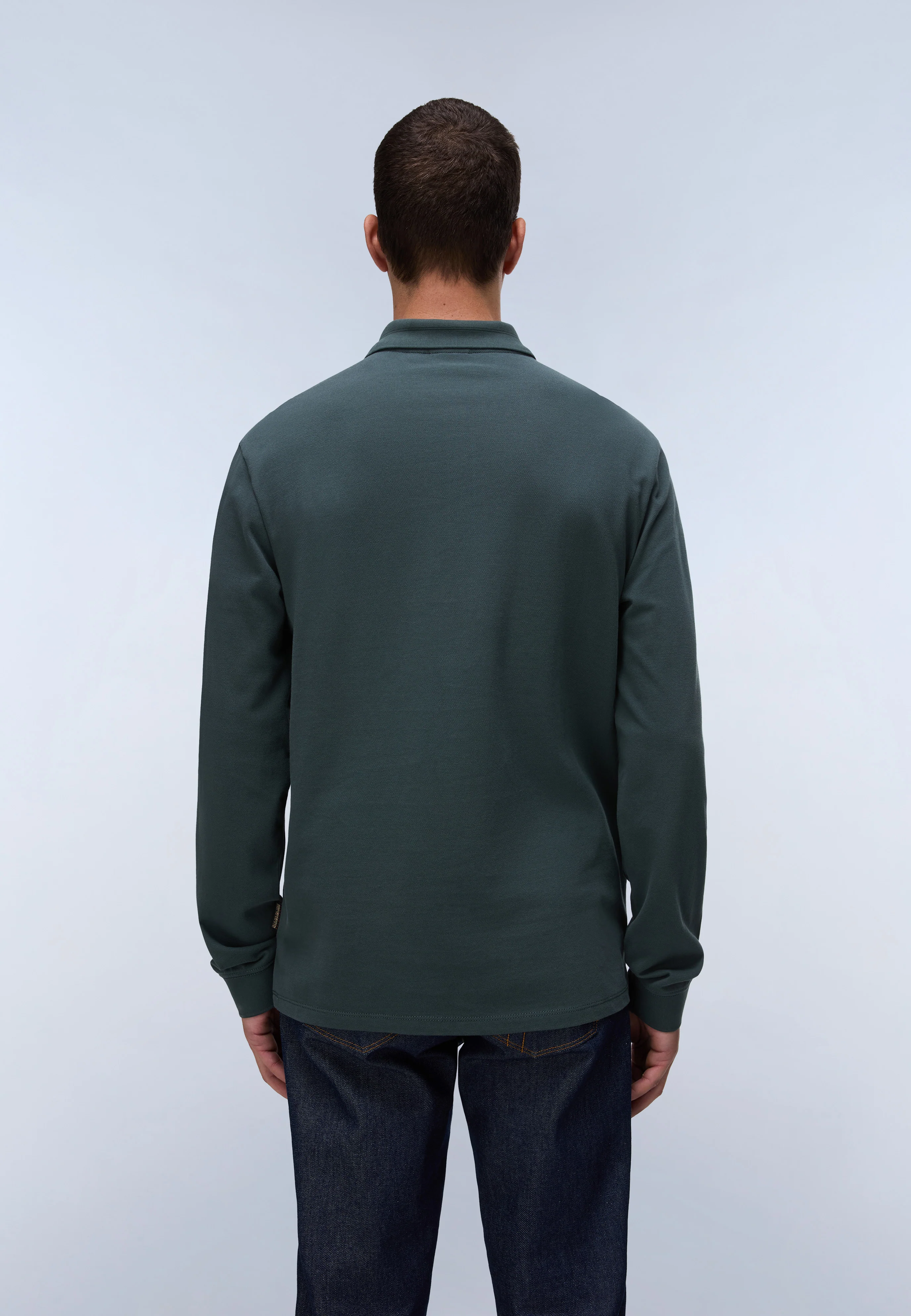 Ealis Piqué Long Sleeve Polo Shirt - Image 3